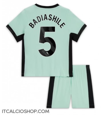 Chelsea Benoit Badiashile #5 Terza Maglia Bambino 2023-24 Manica Corta (+ Pantaloni corti)